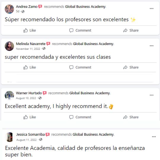 Reseñas de Facebook 1